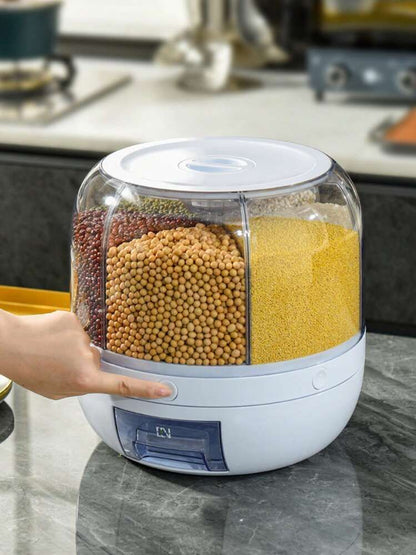 Dispensador de Granos Redondo de 6 Rejilla Giratorio