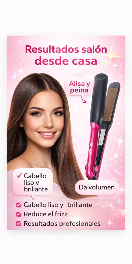 Dúo Profesional de Alisado – Plancha + Cepillo Secador
